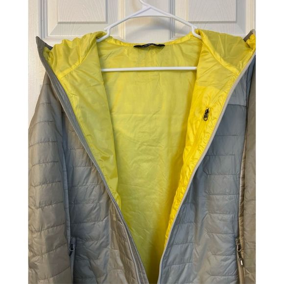 NWT Hexa Custom The Down Watetrproof Gray /Yellow Women’s Hooded Jacket XL - Picture 4 of 11